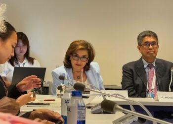 UN Womenin toimitusjohtaja Sima Bahous vuoden 2025 kestävän kehityksen foorumin sivutapahtumassa, jossa käsiteltiin lainsäädäntöä ja sukupuolten tasa-arvoa.