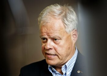 OAJ:n puheenjohtaja Olli Luukkainen lukuvuoden avausinfossa Helsingissä torstaina.