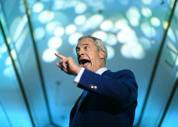 Laitaoikeistolaisen reformipuolueen johtaja Nigel Farage.