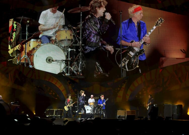 Rolling Stones esiintymässä kaksi viikkoa sitten Uruguayn Montevideossa.