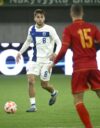 Adam Marhiev tuli puoliajalla vaihdosta sisään. Kuva syksyltä 2024 Suomen ja Montenegron välisestä karsintaottelusta.