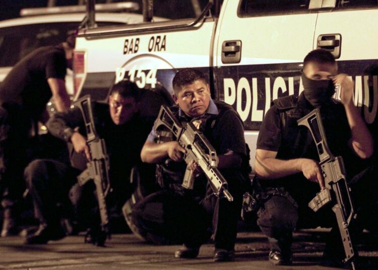 Meksikolaisia poliiseja Ciudad Juarezissa.