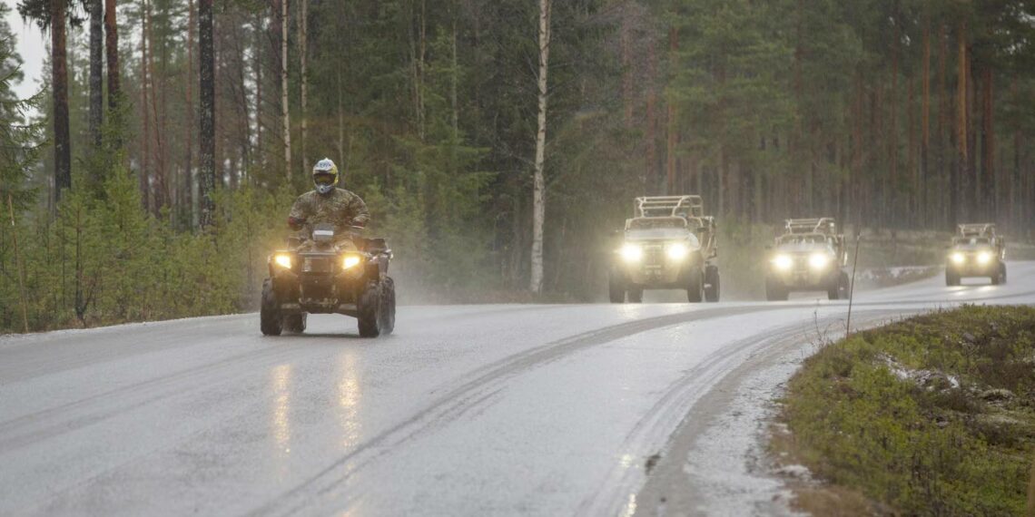 Nato-joukot liikkuivat Norjassa Trident Juncture -harjoituksessa vuonna 2018.