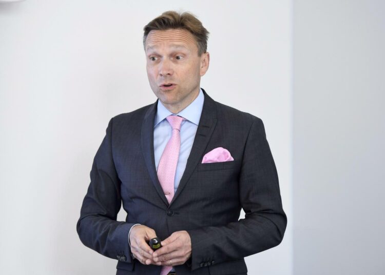 Työeläkeyhtiö Ilmarisen toimitusjohtaja Timo Ritakallio Ilmarisen tulosinfossa perjantaina.