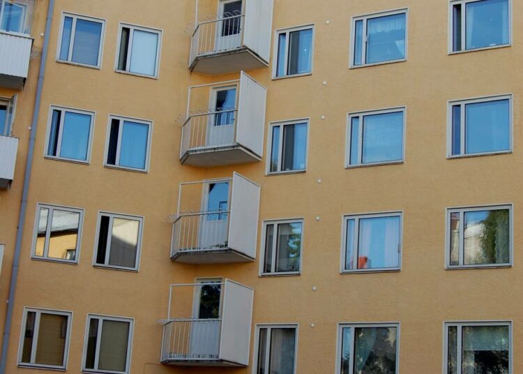 Kerrostalo Jyväskylän keskustassa.