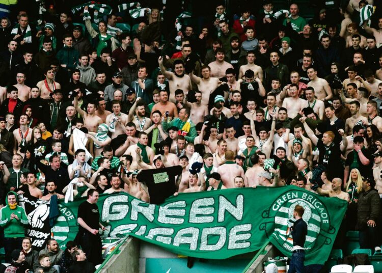 Celticin näkyvin kannattajaryhmä Green Brigade palasi katsomoon helmikuussa oltuaan väliaikaisesti suljettuna ulos Skotlannin liigan otteluista.