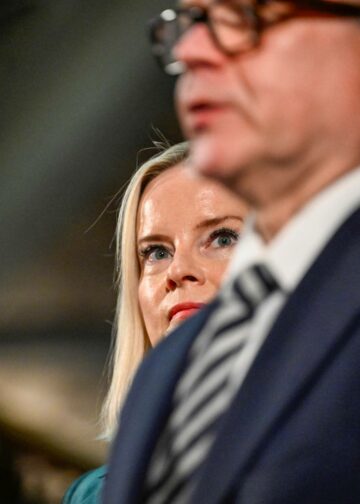 Valtiovarainministeri Riikka Purra ja pääministeri Petteri Orpo.