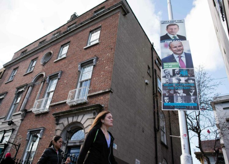 Vaalimainoksia Dublinissa tällä viikolla.