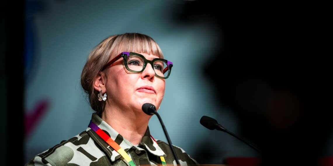 Aino-Kaisa Pekonen jatkaa vasemmistoliiton eduskuntaryhmän puheenjohtajana.