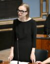 Minja Koskela eduskunnan täysistunnossa.