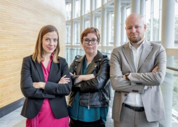 Li Andersson, Merja Kyllönen ja Jussi Saramo.