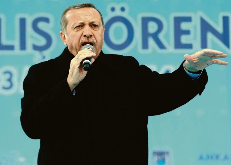 Pääministeri Recep Tayyip Erdogan puhui uuden metrolinjan avajaisissa Ankarassa runsas viikko sitten.