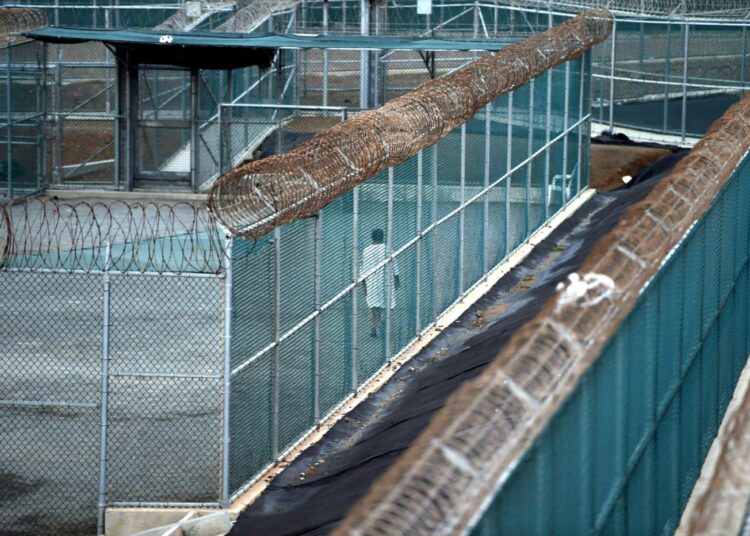 Guantánamon vankileiri viime huhtikuulta peräisin olevassa kuvassa.