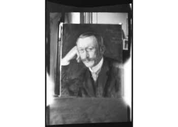 Mikael Lybeck (1864–1925). Hugo Simbergin valokuva hänen itsensä maalaamasta muotokuvasta vuodelta 1905.