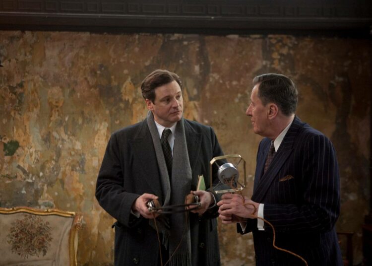 Colin Firth ja Geoffrey Rush tähdittävät tosipohjaista brittidraamaa Kuninkaan puhe.