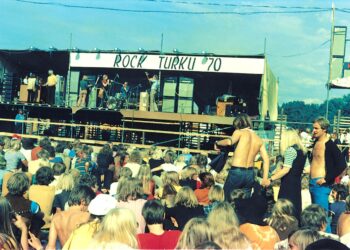 Ensimmäisen Ruisrockin lava vuodelta 1970.