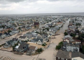 Sandy-myrskyn aiheuttamia tuhoja New Jerseyn rannikolla toissa viikolla.