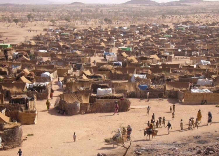 Pakolaisleiri Darfurissa.