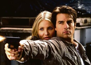 Knight and Day on kovasti Bond-henkinen huumori- ja toimintaelokuva. Kuvassa Cameron Diaz ja Tom Cruise.