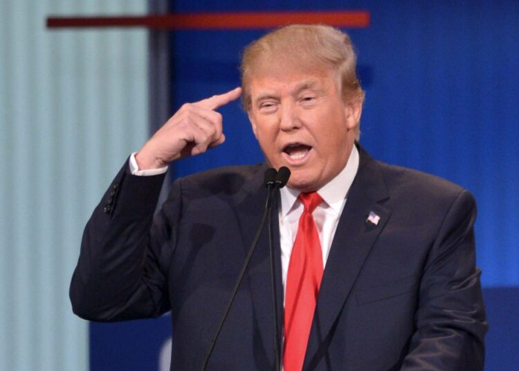Donald Trump oli mukana republikaanien presidenttiehdokkaiden televisioväittelyssä torstaina.