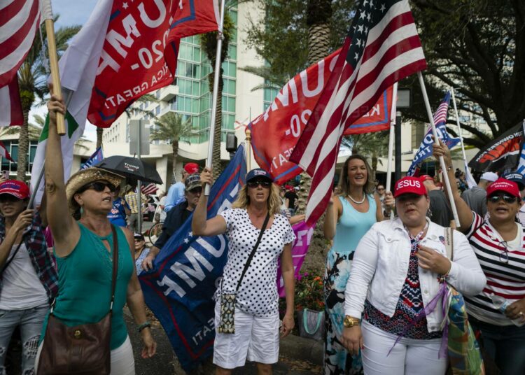 Trumpin kannattajia helmikuussa Floridan Orlandossa pidetyn konservatiivikokouksen aikana.