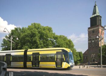 Turun kaupungin raitiotieverkko näyttäisi tämänlaiselta, joskin linjojen sijainnit katuverkossa edellyttävät monin osin tarkentamista.