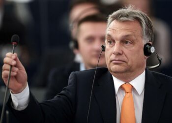 Unkarin pääministeri Viktor Orbán oli europarlamentin kuultavana toukokuussa Strasbourgissa.