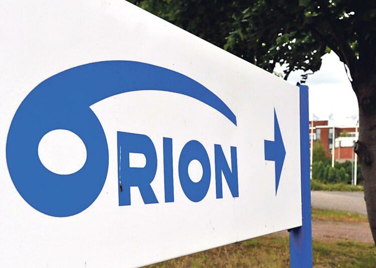 Orion maksaa huhtikuussa osinkoja 134 miljoonaa euroa, 98 prosenttia konsernin tuloksesta.