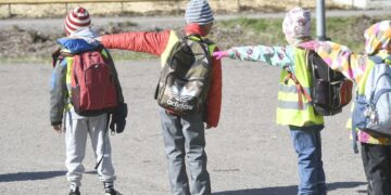 Peruskouluissa ja varhaiskasvatuksessa palattiin lähiopetukseen torstaina 14. toukokuuta. Kuva espoolaisesta Kirstin koulusta.