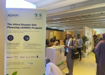 Afrikan kehityspankin paviljonki Afrikan toisessa ilmastokokouksessa Addis Abebassa, Etiopiassa.