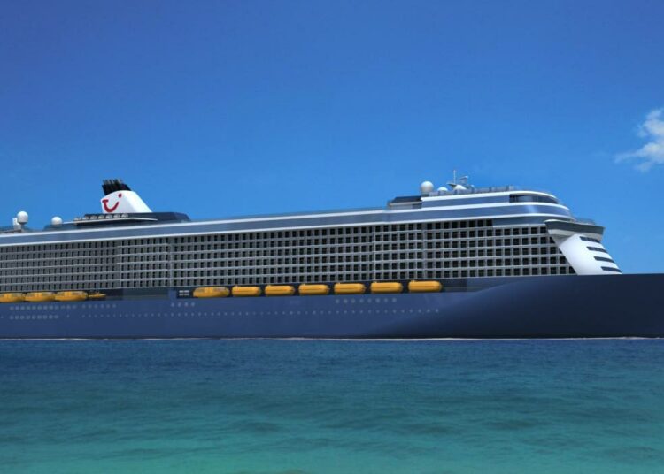 STX Finlandin välittämä havainnekuva saksalainen varustamoyhtiö TUI Cruisesin tilaamasta risteilijästä.