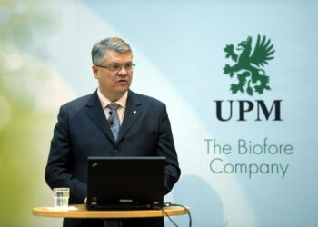 UPM:n Jussi Pesonen esitteli yhtiön voitollisen tuloksen helmikuun ensimmäisenä.