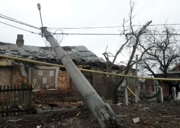 Sodan tuhoja Donetskissa.