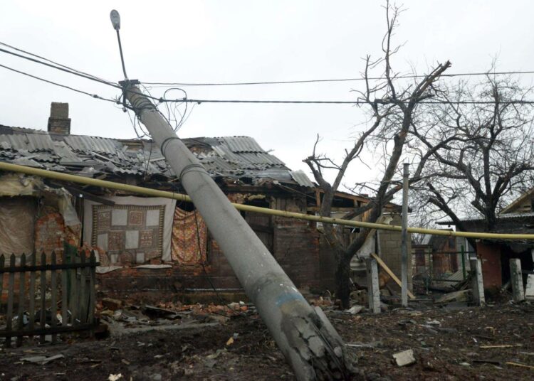 Sodan tuhoja Donetskissa.