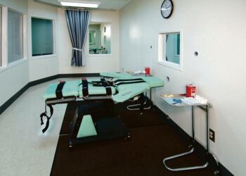 Teloituskammio San Quentinin vankilassa Kaliforniassa. 750 vankia odottaa Kaliforniassa kuolemanrangaistuksen täytäntöönpanoa, mutta ketään ei ole teloitettu kymmeneen vuoteen.