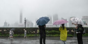 Shanghai peittyi sumuun heinäkuun lopulla.