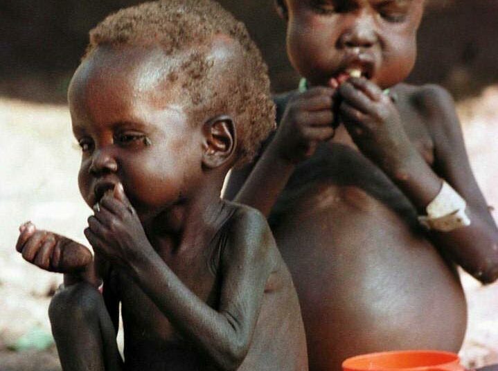 Sudanissa oli nälänhätä 1998.