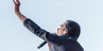 Nick Cave esiintyi Roskildessa vuonna 2018.