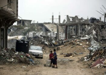 Raunioita al-Tufahissa Gazan alueen itäosassa.