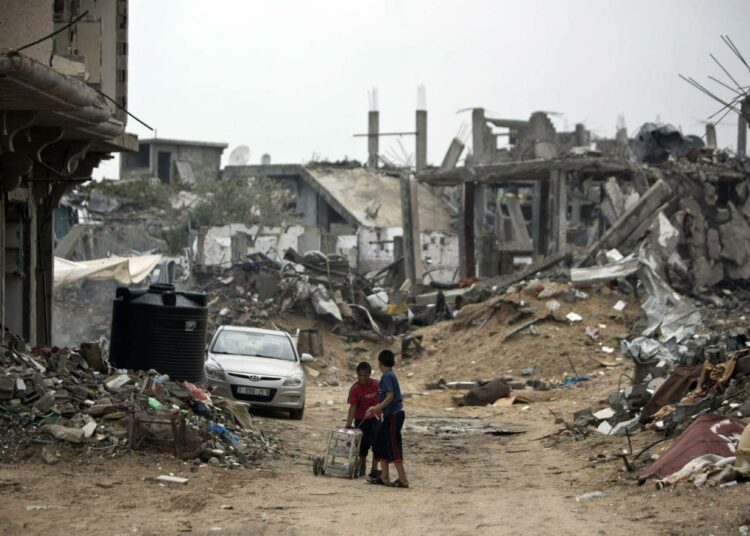 Raunioita al-Tufahissa Gazan alueen itäosassa.