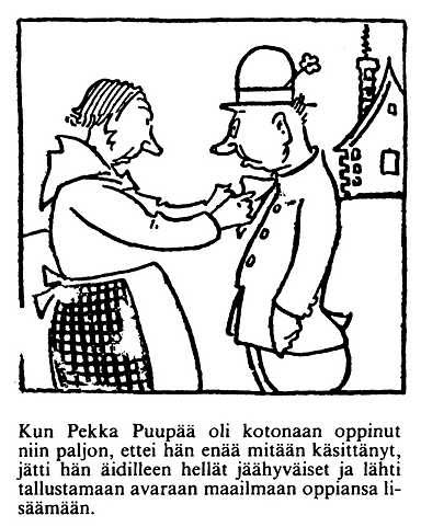 Pekka Puupää on Suomen tunnetuin kukkahattu. Tällaista hattuako hommalaiset ajattelevat meidän mokuttajien (= monikulttuurisuuden kannattajien) käyttävän?