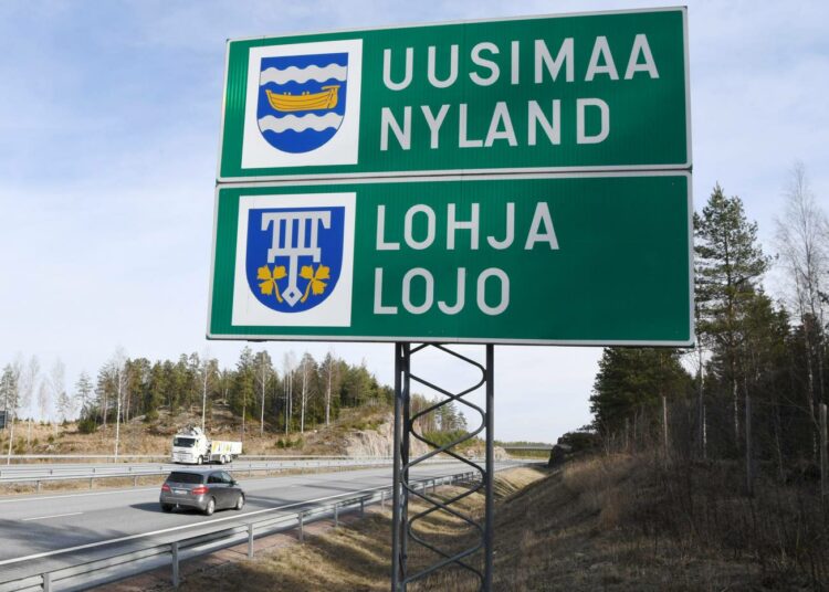 Uudenmaan ja Varsinais-Suomen raja.