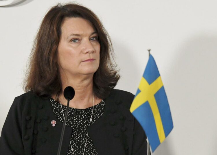 Ruotsin ulkoministeri Ann Linde.