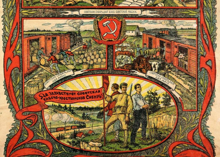Mitä kaikkea Siperia voikaan tarjota Neuvostoliitolle. Propagandajuliste ajalta 1917–18.