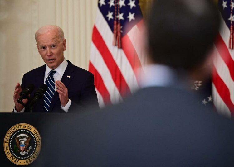Tammikuussa virkaansa astunut USA:n presidentti Joe Biden järjesti viime viikolla ensimmäisen tiedotustilaisuutensa Valkoisessa talossa.