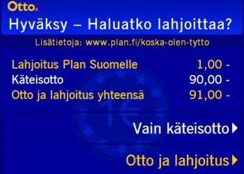 Ottopisteellä tehdyillä lahjoituksilla tuetaan tyttöjen koulutusta 48 köyhässä maassa, joissa Plan työskentelee lasten elämän parantamiseksi.
