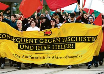 Äärioikeistoa vastustetaan Saksan mielenosoituksissa lähes viikoittain. Kuva Münchenistä 13. huhtikuuta.
