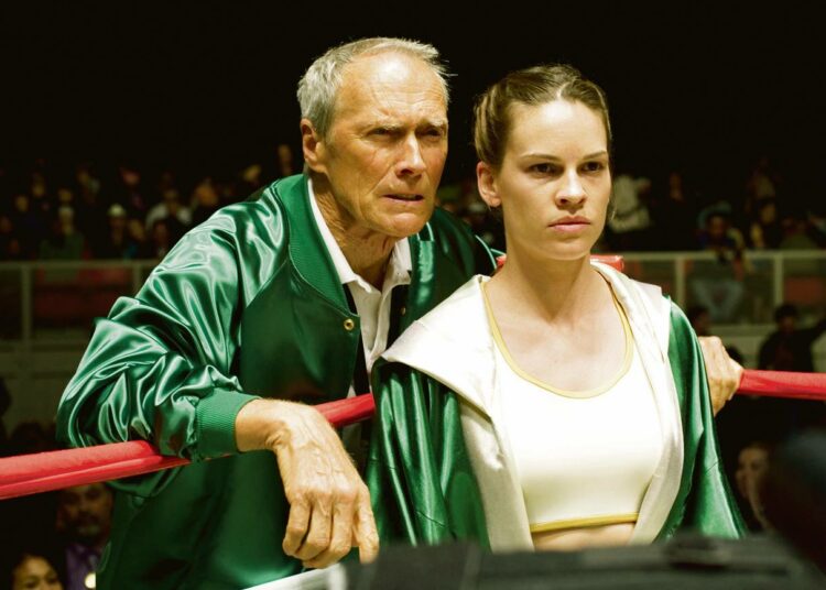 Valmentaja Frankie (Clint Eastwood) ja valmennettava Maggie (Hilary Swank).