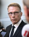 Kokoomuksen eduskuntaryhmän puheenjohtaja Jukka Kopra selvitti hallituspuolueiden ryhmänjohtajien kokouksen antia toimittajille eduskunnassa.