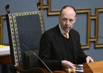 Perussuomalaisten presidenttiehdokas Jussi Halla-aho toimii tällä hetkellä eduskunnan puhemiehenä.